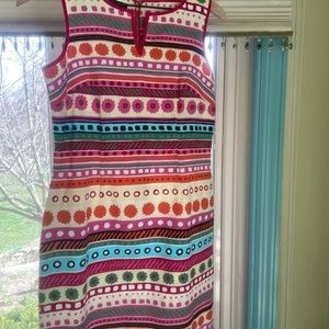 Talbots colorful striped cotton dress